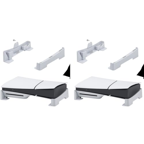 ZORBES® Desk Stand for PS5 Slim Pro Console Horizontal Anti-Slip Base Accessories PlayStation 5 Digital Ultra-HD Edition No Included 2 PCS ZORBES® Desk Stand for PS5 Slim Pro Console Horizontal Anti-Slip Base Accessories PlayStation 5 Digital Ultra-HD Edition No Included 2 PCS